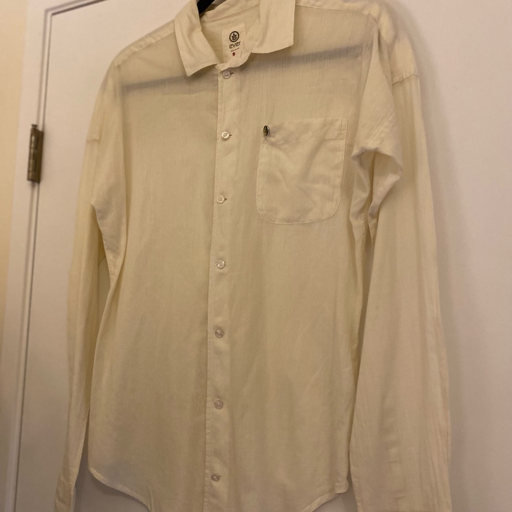 Ever Men's Classic Cream Button-Down Shirt